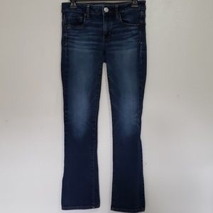 American Eagle Skinny Kick Dark Wash Blue Jeans